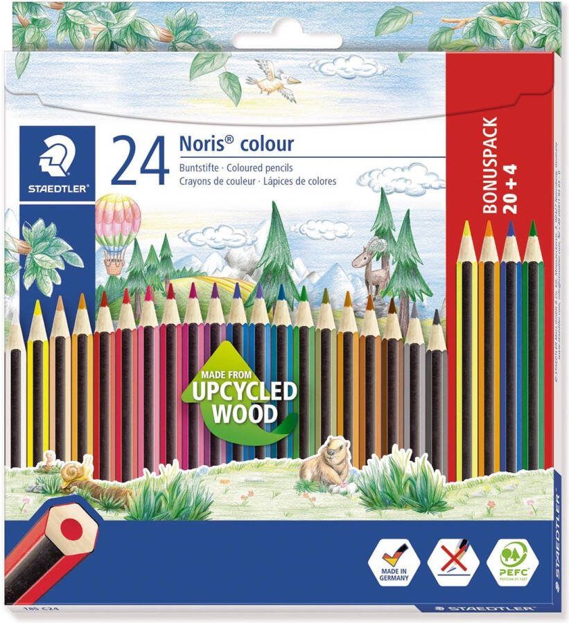 STAEDTLER Noris colour kleurpotloden blister van 20 + 4 gratis