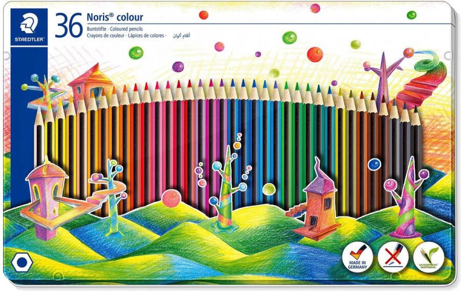 STAEDTLER Staedler kleurpotloden Noris Colour metalen doos 36 stuks