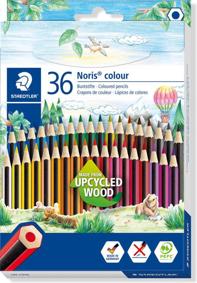 STAEDTLER Noris colour kleurpotlood Made from Upcycled Wood set 36 st