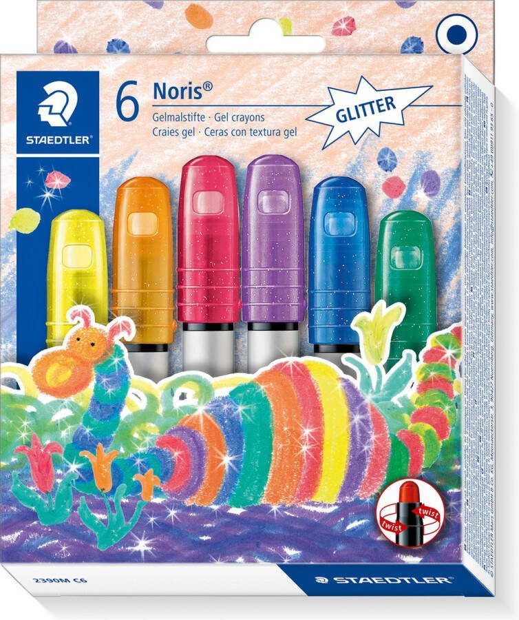 STAEDTLER Noris gelkrijt 6 glitterkleuren