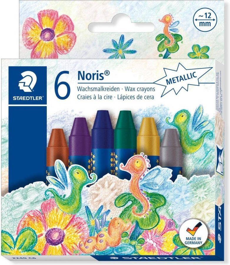 STAEDTLER Noris waskrijt set 6 st metallic
