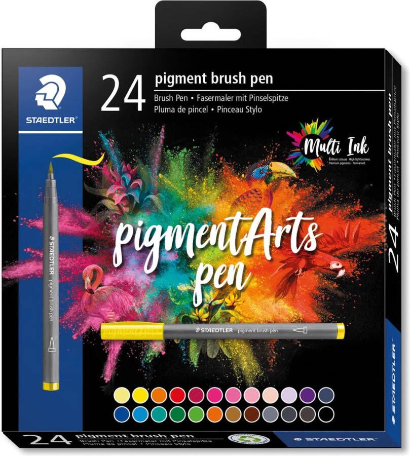 STAEDTLER Pigment Arts brush pen etui van 24 stuks 3 stuks