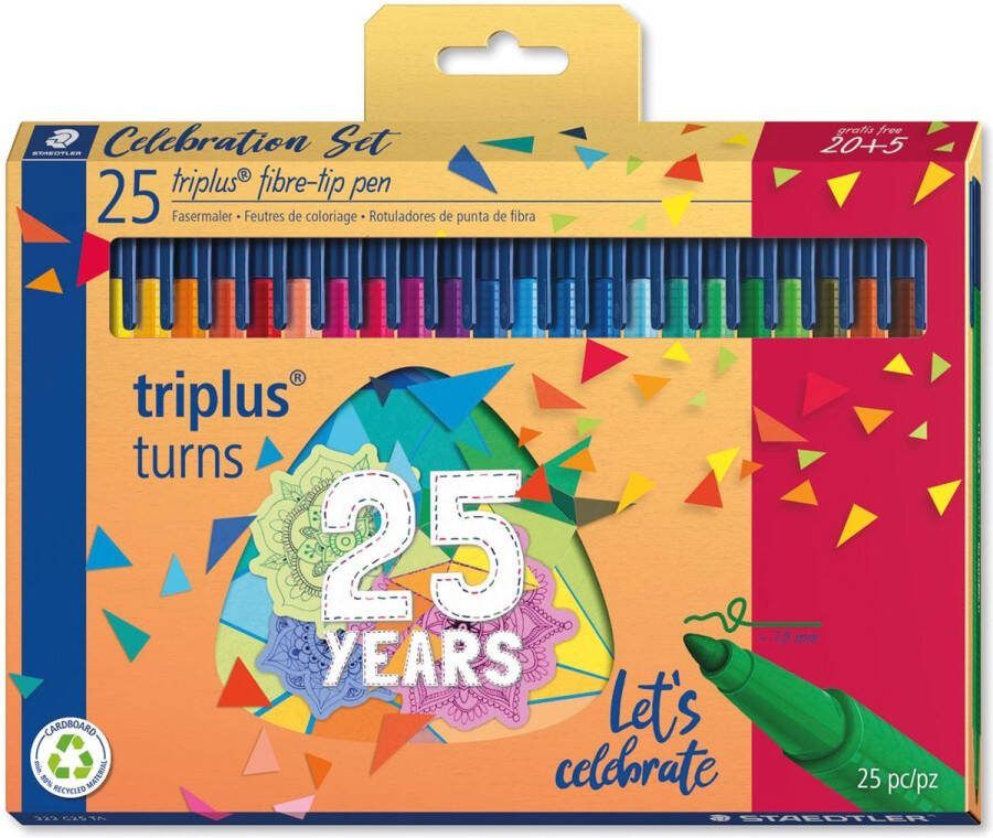 STAEDTLER Set Viltstiften Triplus 323 25 Onderdelen Multicolour