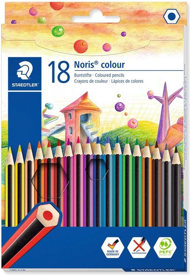 STAEDTLER Kleurpotloden Noris 17 5 Cm Hout grafiet 18 Stuks