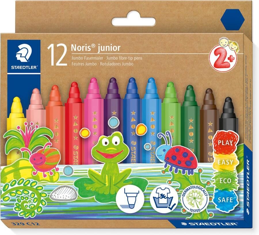 STAEDTLER Noris junior viltstift 12 kleuren