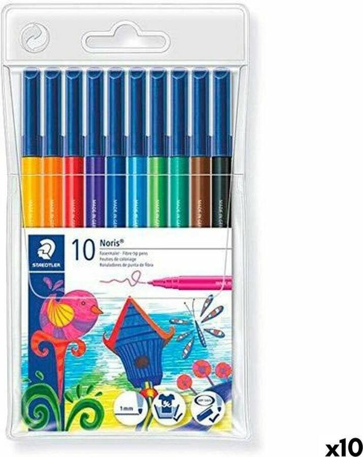 STAEDTLER Viltstift 326 10 stuks ass Etui a 10 stuk 10 stuks