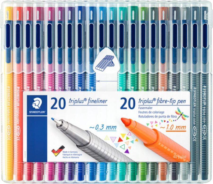 STAEDTLER Viltstift en fineliner staed tr 323 en 334 ass 40 stuk 5 stuks