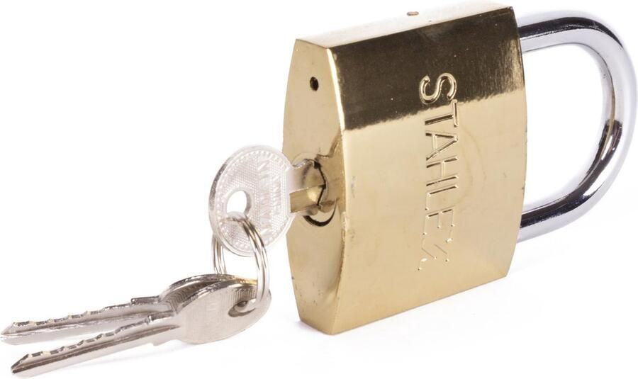Stahlex Hangslot Maximale beveiliging Gehard staal 63 mm Inclusief 3 sleutels