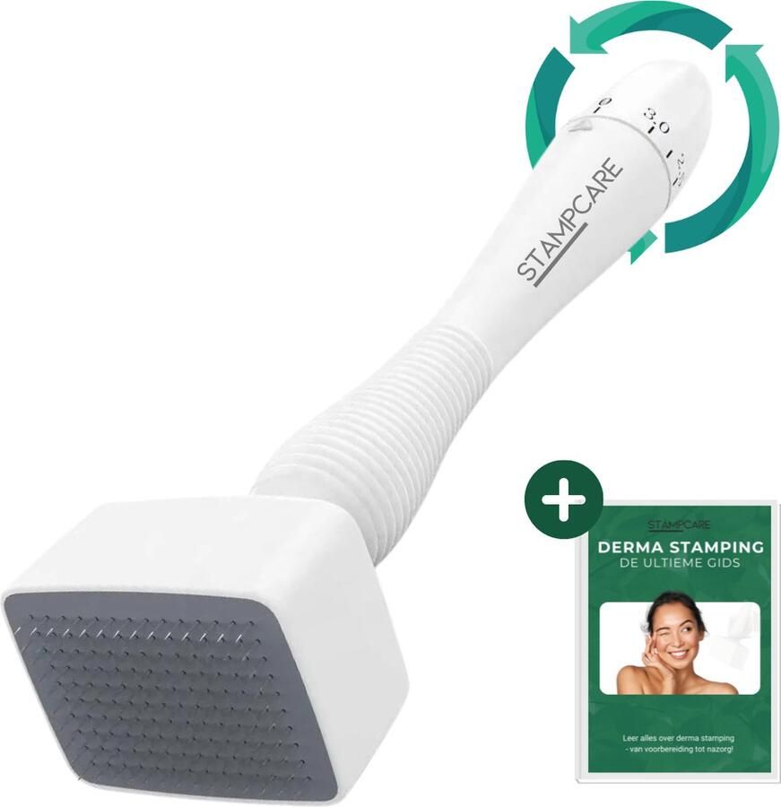Stampcare Verstelbare Dermastamp Derma Stamp Dermaroller Dermarolling Microneedling Haargroei Baardgroei Huidverzorging 140 naalden Verstelbaar van 0 3mm tot 3mm
