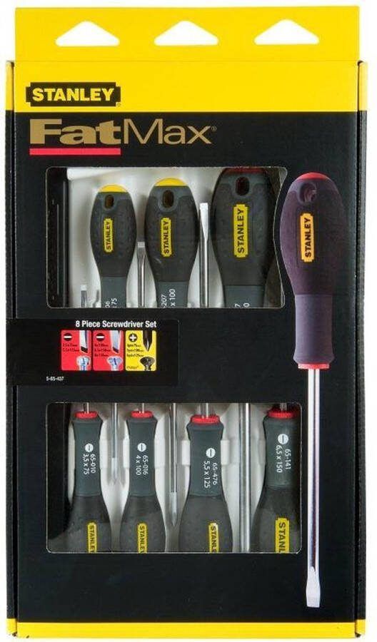 STANLEY 0-65-437 8 Delige FatMax Schroevendraaiers