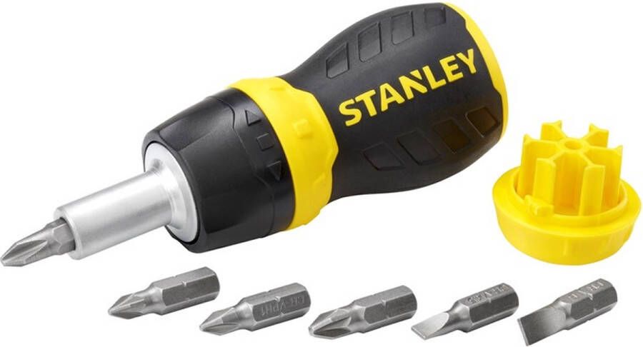 STANLEY 0-66-358 Multibit Stubby Schroevendraaier Ratel