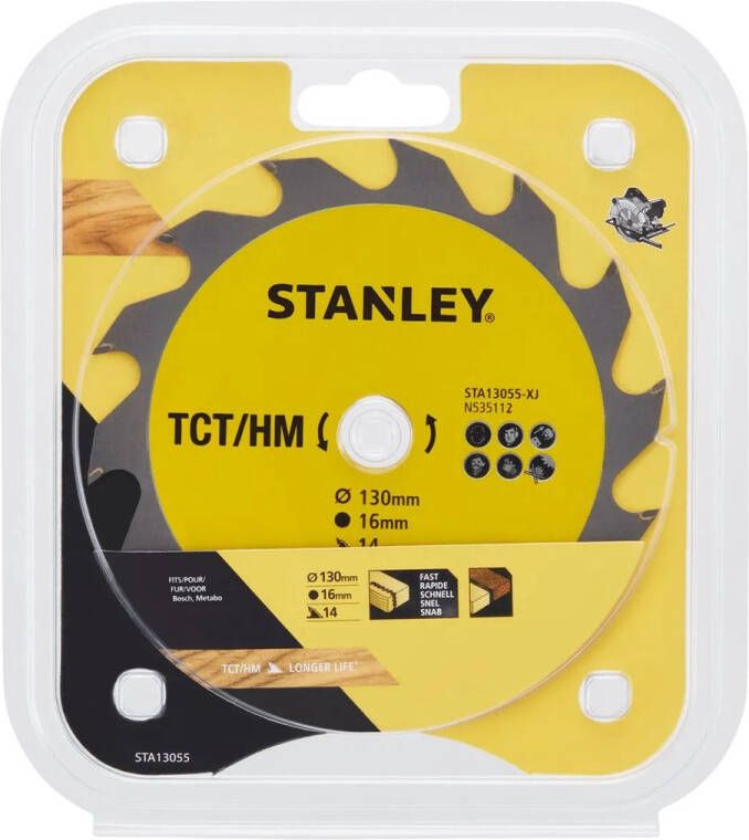 STANLEY – Cirkelzaagblad – 130×16mm – (14) – STA13055-XJ