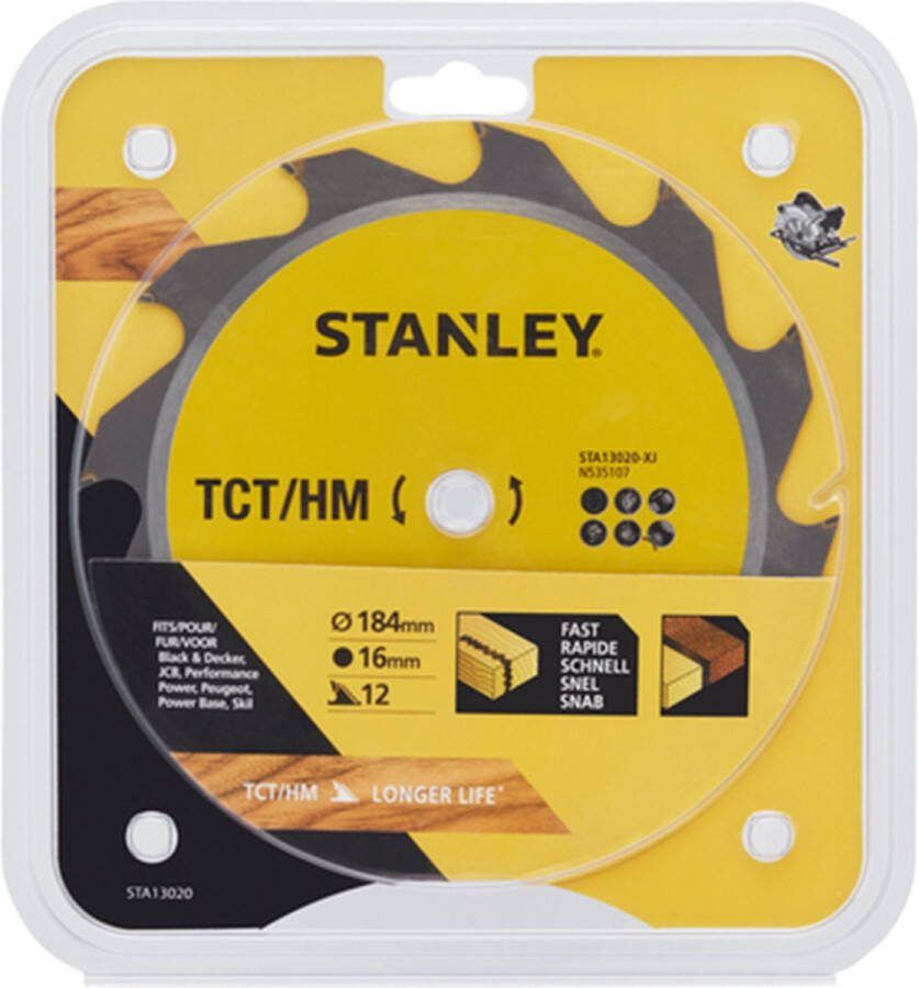 STANLEY – Cirkelzaagblad – 184×16mm – (12) – STA13020-XJ