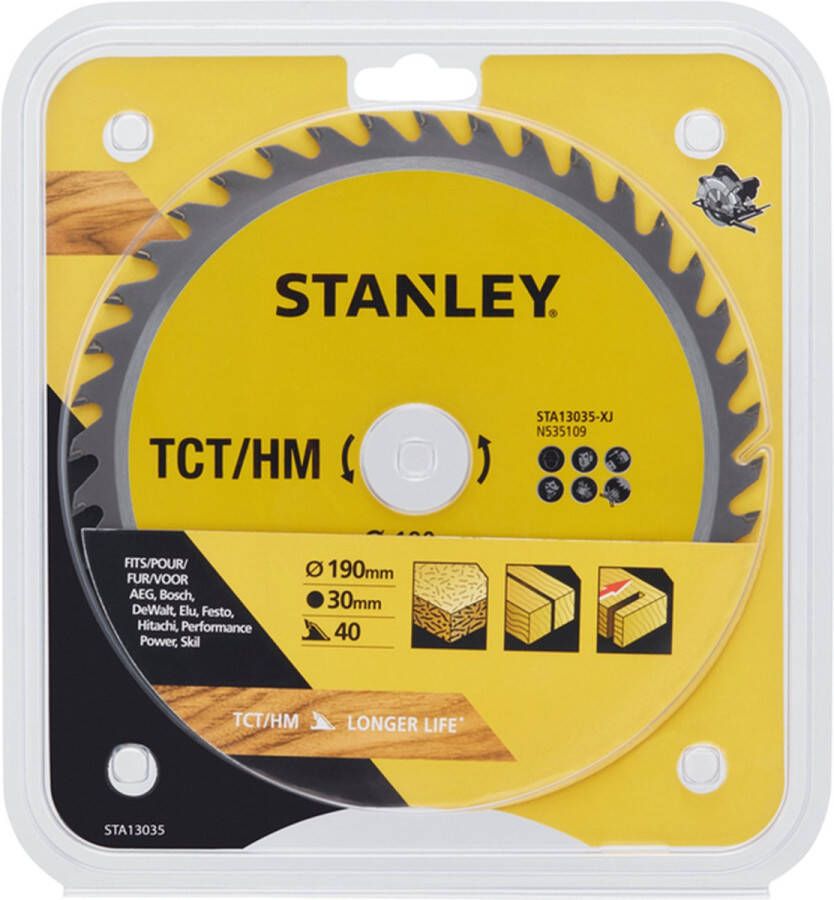 STANLEY – Cirkelzaagblad – 190×30mm – (40) – STA13035-XJ