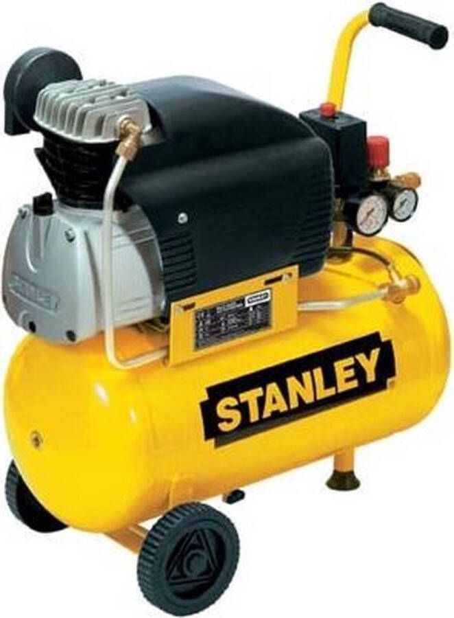 Stanley Compressor oliegesmeerde luchtcompressor horizontaal 2 pk 8 bar tankinhoud 24 L