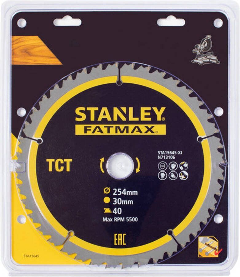 STANLEY Fatmax – Cirkelzaagblad – 254×30mm – (40) -STA15645-XJ