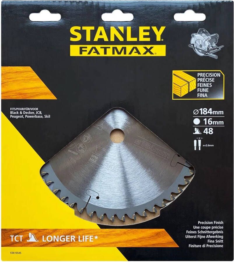Stanley Fatmax Stanley Cirkelzaagblad Tct 184mm