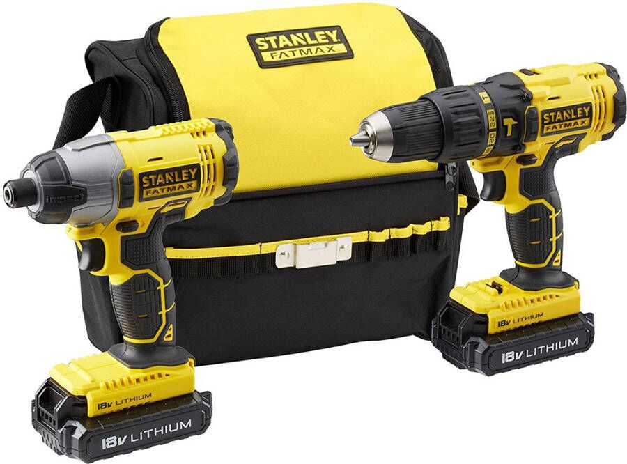 STANLEY Fatmax FMCK465C2S-QW 18V Li-ion Klopboor- schroefmachine set