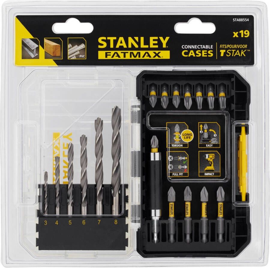 Stanley Fatmax Metaalboren -en Bitset Sta88554-xj 19-delig