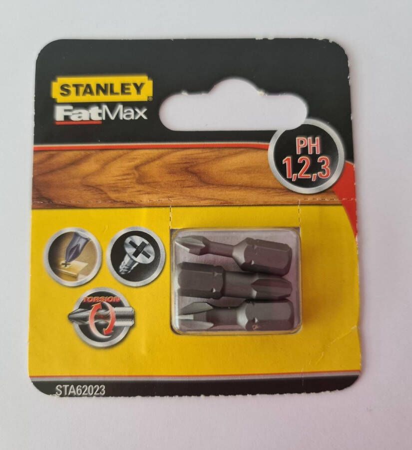 Stanley Fatmax Bitset Sta62043-xj 25mm Pz1-2-3-delig