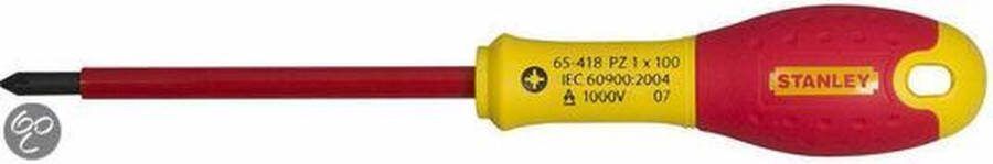 STANLEY FatMax Schroevendraaier Pozidriv VDE PZ0 X 75mm