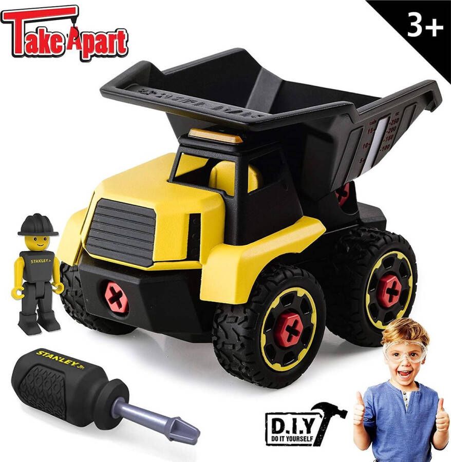 Stanley DIY Kiepwagen Bouw Speelgoed 19 x 14 4 x 14 5 CM STEM-Speelgoed Zwart Geel