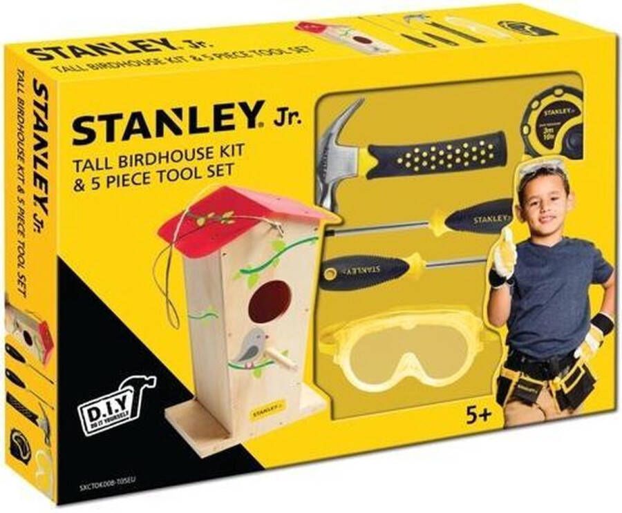 Stanley Jr. Stanley DIY Vogelhuisje Bouw Speelgoed 20 x 14 5 CM Incl. Hamer Schroevendraaiers Veiligheidsbril en Meetlint Hout