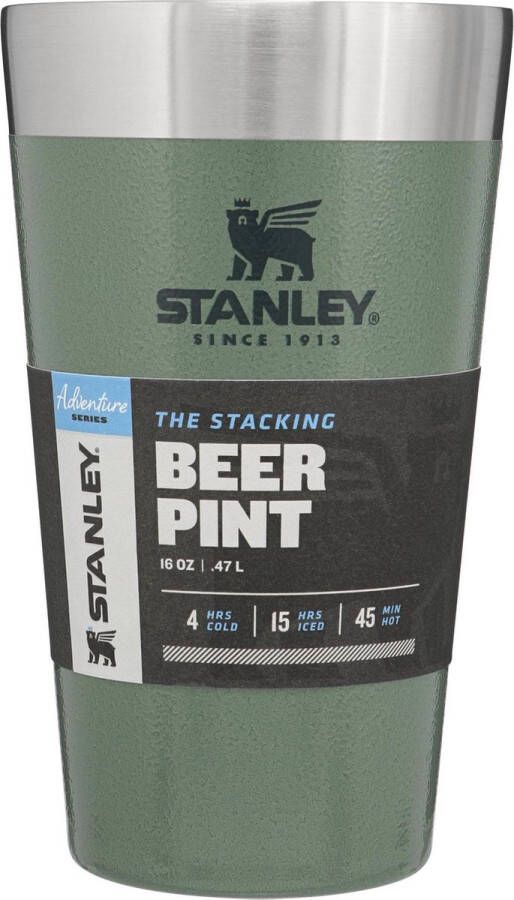 Stanley PMI Stanley The Stacking Beer Pint 0 47l Beker Hammertone Green