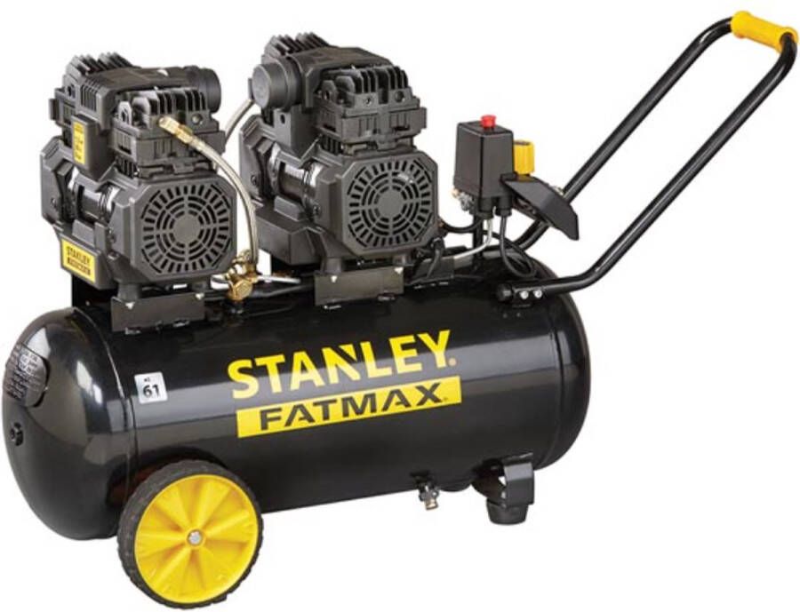 STANLEY Professionele Compressor Zonder Olie Horizontaal Low Noise 50 L 3 pk 8 bar