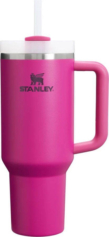 STANLEY Quencher H2.0 Flowstate Tumbler Fuchsia 1.2L RVS Cup met Rietje en Handvat Thermosbeker Thermosfles Beker Drinkbeker Drinkfles Fles Mug Waterfles