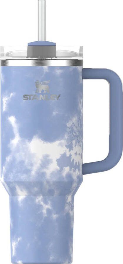 STANLEY Quencher H2.0 Flowstate Tumbler Ocean Tiedye 1.2L RVS Cup met Rietje Thermosbeker Thermosfles Beker Drinkbeker Drinkfles Mug Waterfles