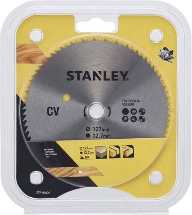 STANLEY STA10000 CROSS CUT CIRCULAR SAW BLADE 127MM X 12.7MM 80 TEETH