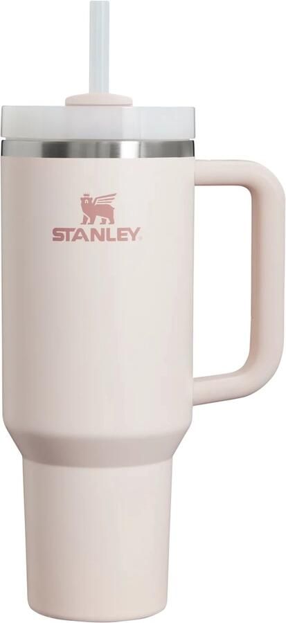 STANLEY Quencher H2.0 Flowstate Tumbler Rose Quartz 1.2L RVS Cup met Rietje Thermosbeker Thermosfles Beker Drinkbeker Drinkfles Mug Waterfles