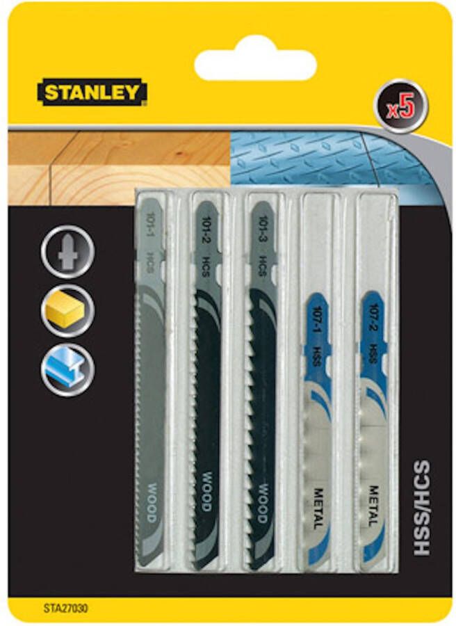 STANLEY t-schacht set combi hout MET decoupeerzaagbladen