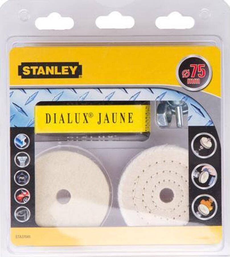 STANLEY Totale polijstset (Incl. Bevestigingsas pasta 2 polijstschijven)