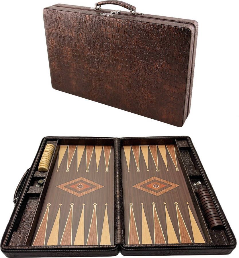 Star Backgammon koffer Tavla Luxe backgammon set 44 5 x 27 x 6 5 cm