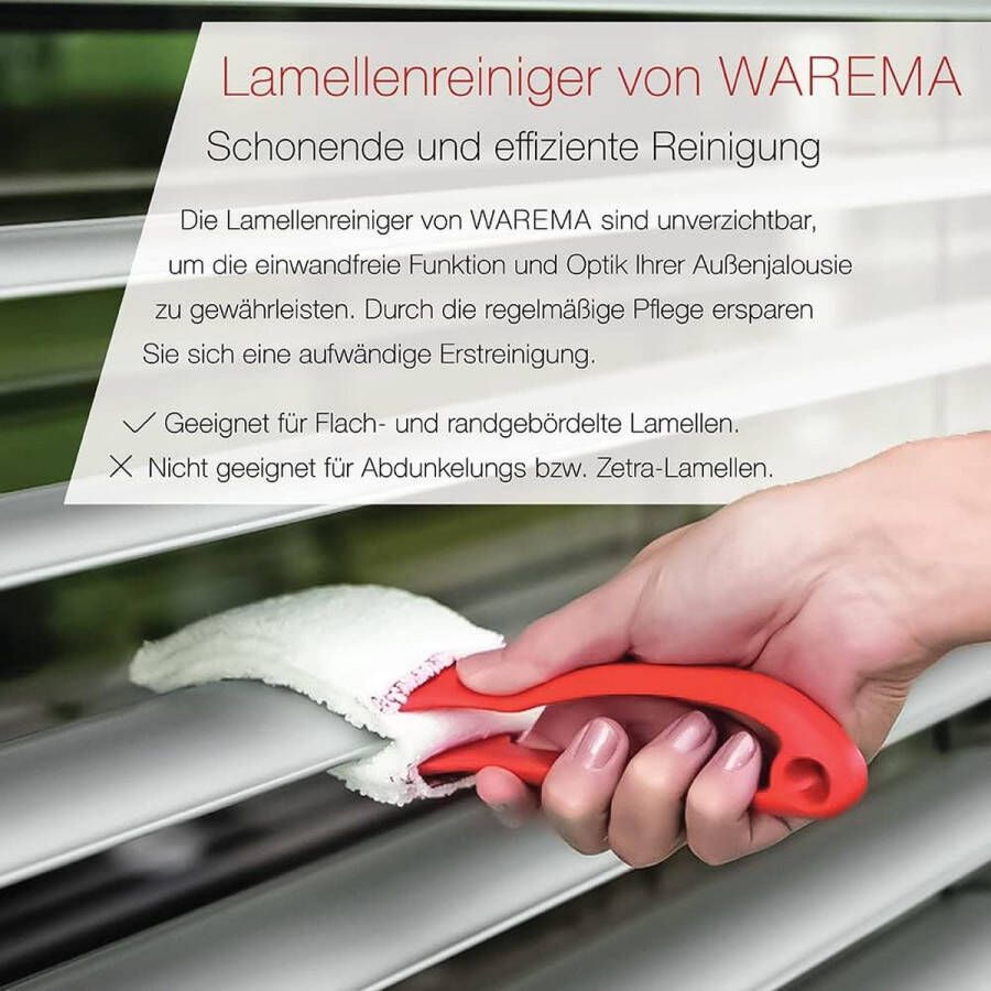 STAR&STER Lamelreinigingstang voor het reinigen van jaloezieën lamellen en jaloezieën hoogwaardige reinigingsborstel optimaal voor gebruik buitenshuis incl. 2 pads