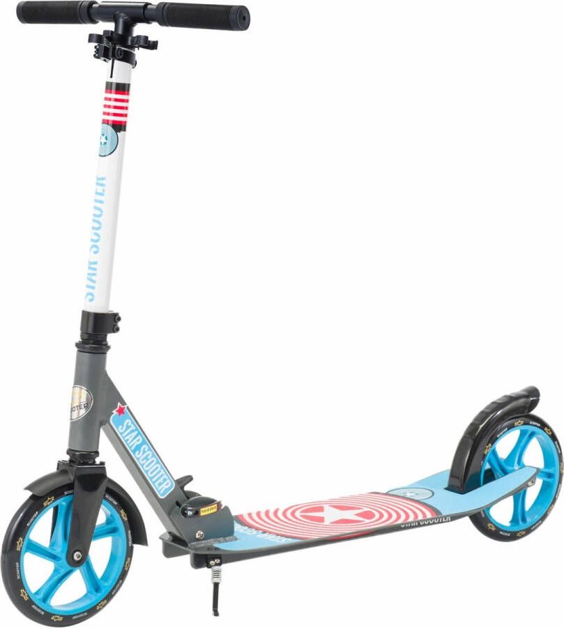 STAR SCOOTER Alu City vouwbaar 205mm XXL staplank grijs blauw