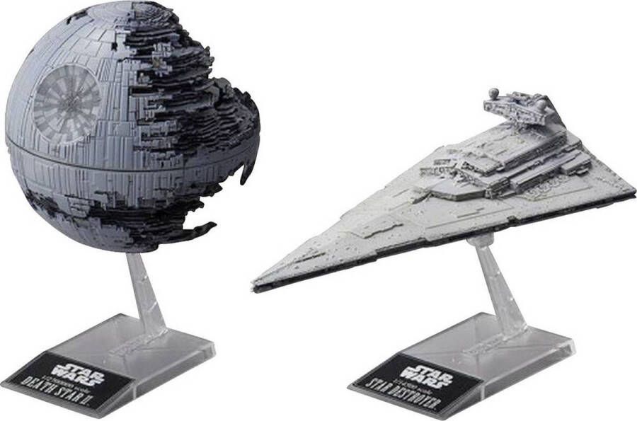 Star Wars Revell 01207 Bandai Death Star II + Imperial Star Destroyer Plastic Modelbouwpakket