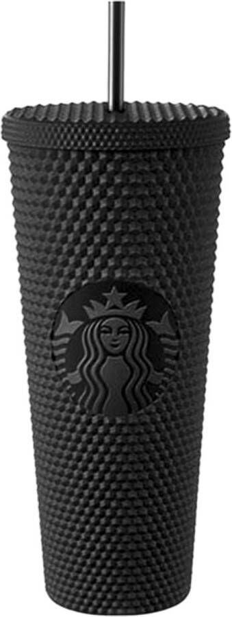 Starbucks Beker Black Matte Tumbler Drinkbeker Met Rietje en Deksel Herbruikbaar ijskoffie beker- Milkshake beker Limited Edition