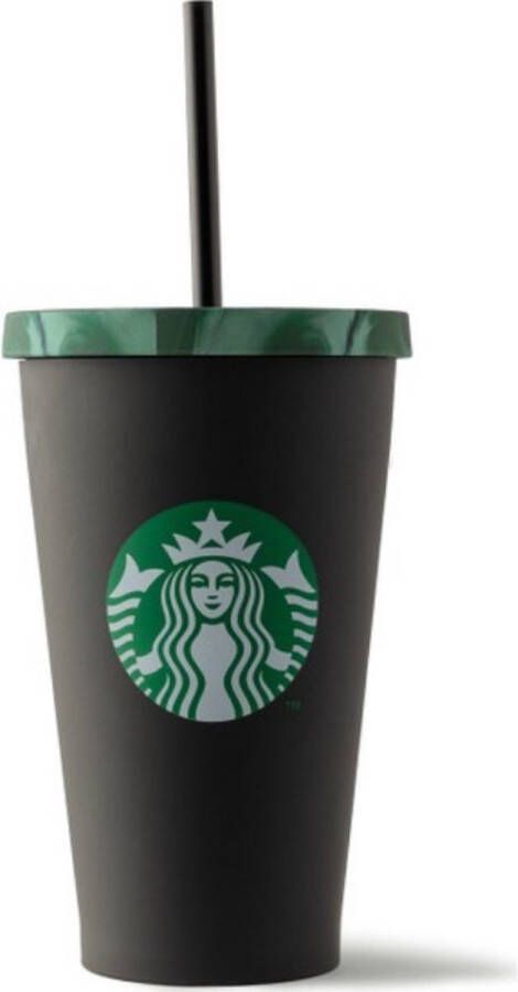 Starbucks Beker Drinkbeker Matte Black Jade Green Met Rietje en Deksel Herbruikbaar ijskoffie beker Milkshake beker Limited Edition