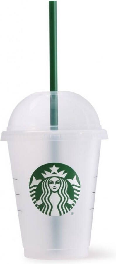 Starbucks Beker Doorzichtig Drinkbeker Met Rietje en Deksel Herbruikbaar- ijskoffie beker Milkshake beker Tumbler Cup