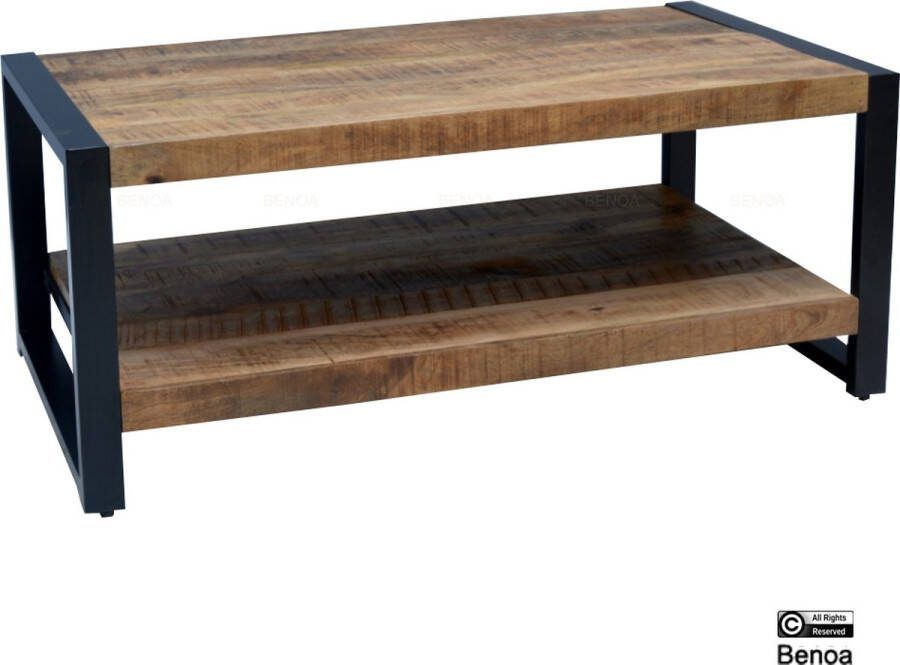 Starfun Salontafel Mangohout Britt met onderplank 120 cm