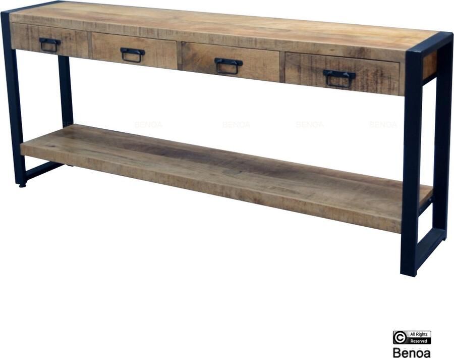 Starfun Sidetable Mangohout Britt met 4 lades 180 cm