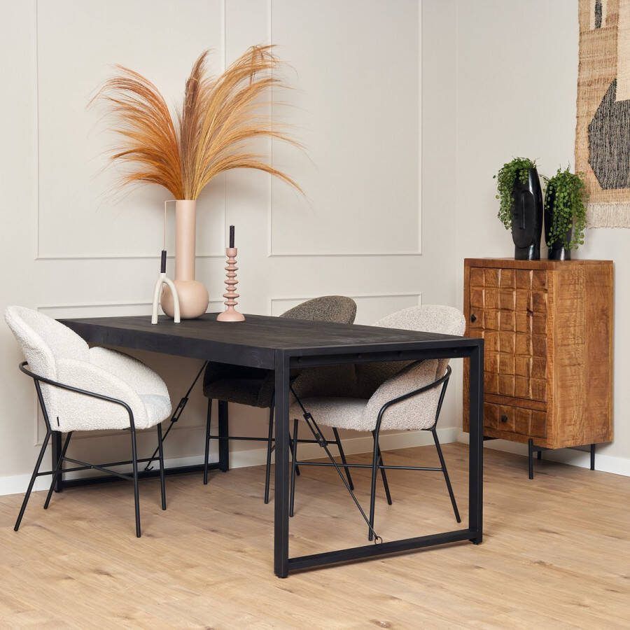 Starfurn Eettafel Boaz Black | 160 cm-STF-801