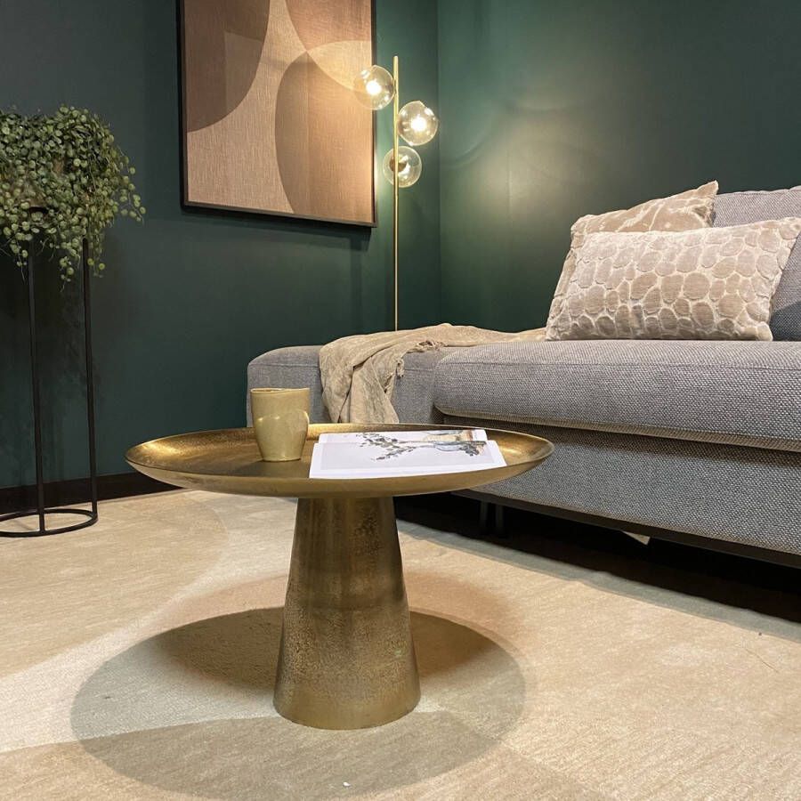 Salontafels rond Salontafel goud Salontafel industrieel 58cm
