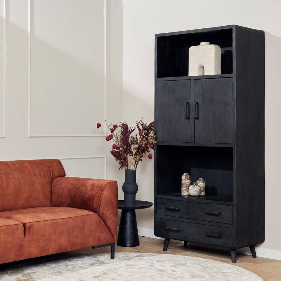 Starfurn Boekenkast Omaha Black | 90 cm-STF-12558