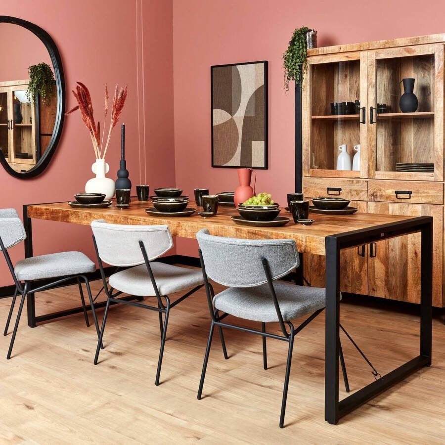 Starfurn Eettafel Ben eetkamertafel industrieel mangohout 230 cm
