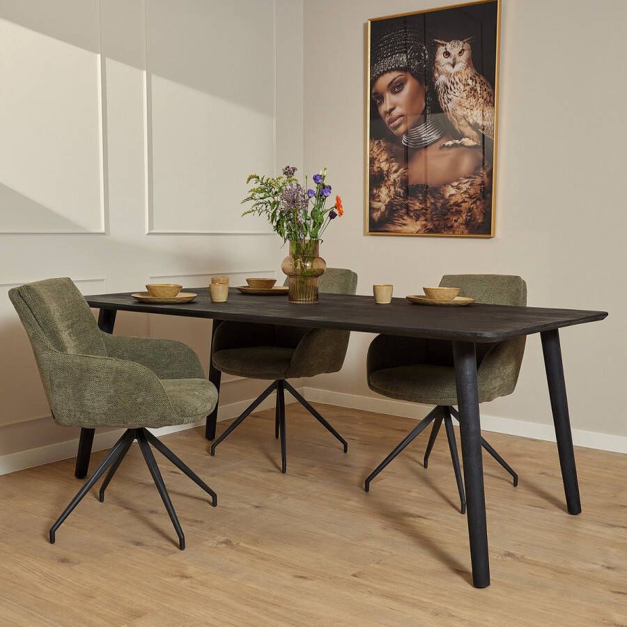Starfurn Eettafel Omaha Black | 200 cm-STF-12562