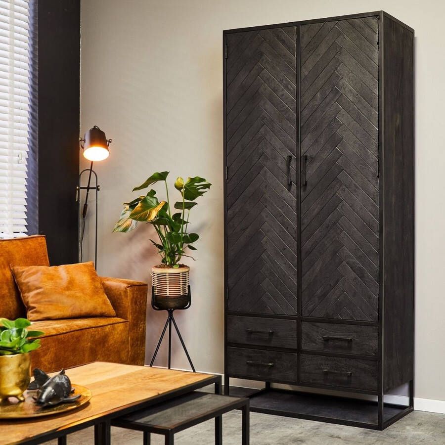 Homestylingshop Kabinet kast Daan Kabinet kast mangohout Vakkenka… - Foto 2
